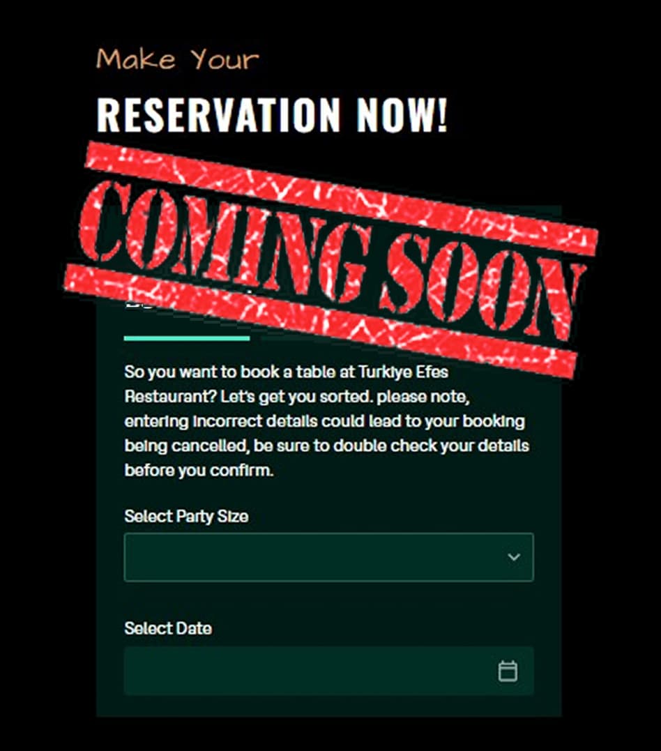 Reservation form
